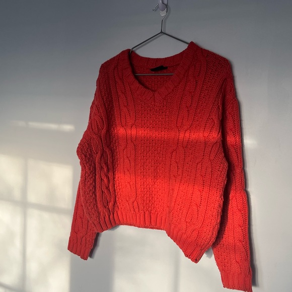 Versace Cable-Knit V-Neck Sweater - Picture 2 of 5